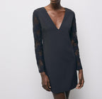 The Kooples - Robe Droite - Bleu Marine - Femme