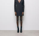 Vestido recto - Azul marino - Mujer