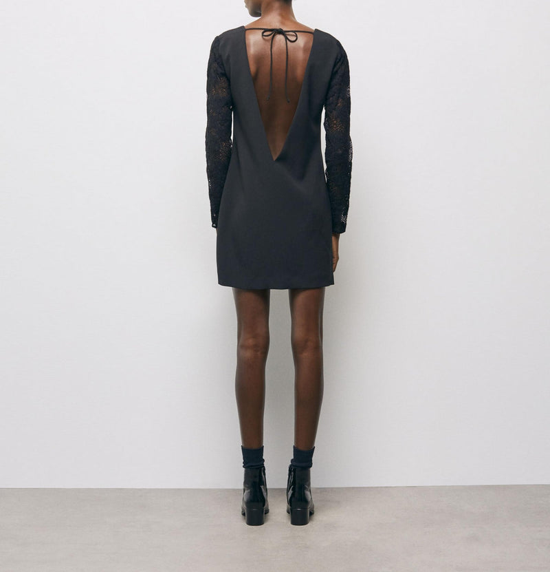 Vestido recto - Azul marino - Mujer