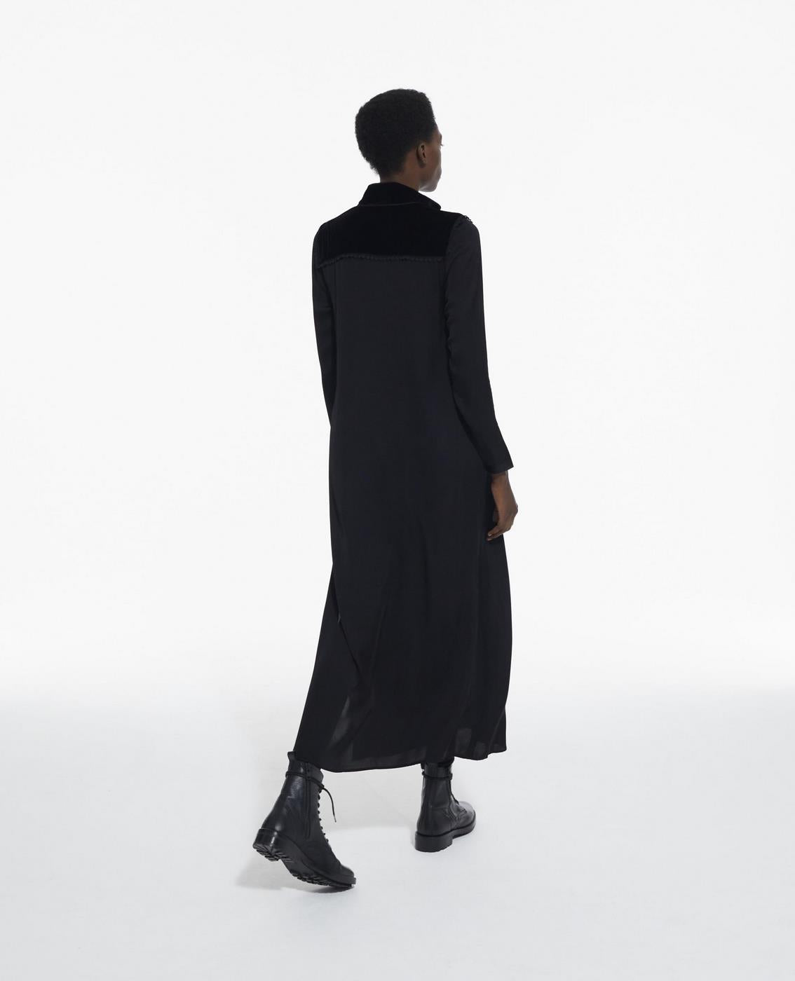 The Kooples - Short Long Sleeve Velvet Dress - Women