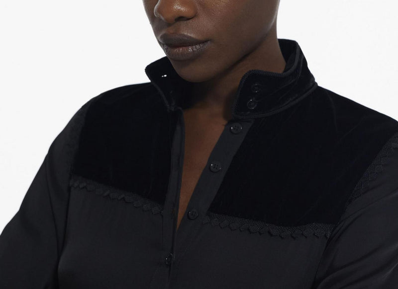 The Kooples - Short Long Sleeve Velvet Dress - Women