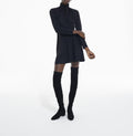 The Kooples - Short Dress with Long Sleeves and Tie Front Closure - Women's