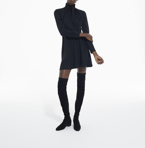 The Kooples - Short Dress with Long Sleeves and Tie Front Closure - Women's