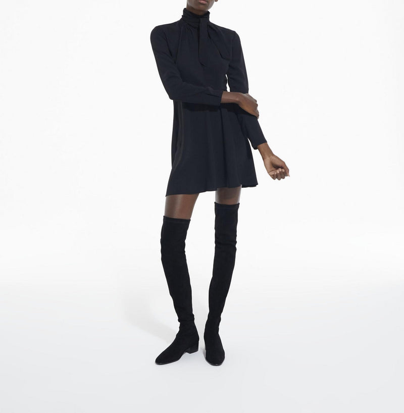 The Kooples - Short Dress with Long Sleeves and Tie Front Closure - Women's