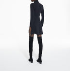 The Kooples - Short Dress with Long Sleeves and Tie Front Closure - Women's