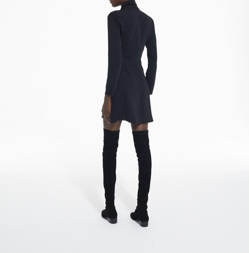 The Kooples - Short Dress with Long Sleeves and Tie Front Closure - Women's