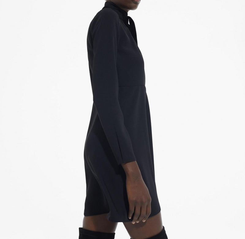 The Kooples - Short Dress with Long Sleeves and Tie Front Closure - Women's