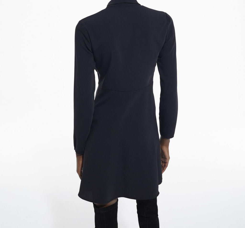 The Kooples - Short Dress with Long Sleeves and Tie Front Closure - Women's