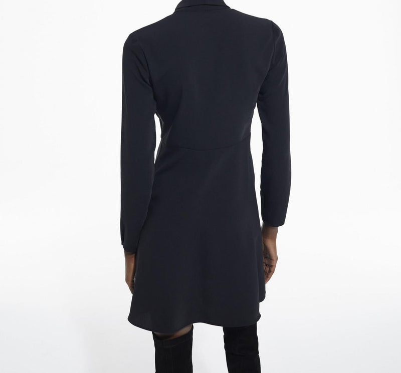 The Kooples - Short Dress with Long Sleeves and Tie Front Closure - Women's