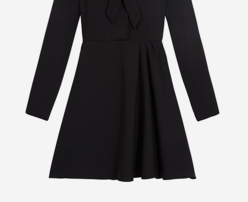 The Kooples - Short Dress with Long Sleeves and Tie Front Closure - Women's