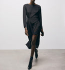 Robe Midi - Noir - Femme