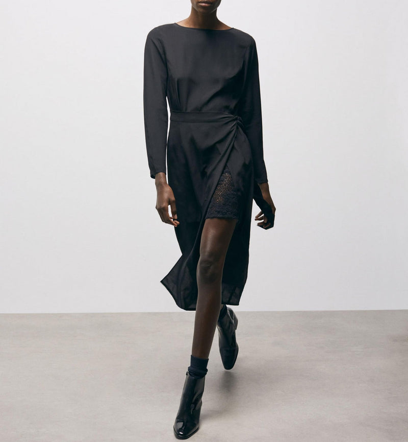Robe Midi - Noir - Femme