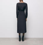 Vestido midi - Negro - Mujer