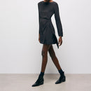 Robe Droite En Soie - Noir - Femme