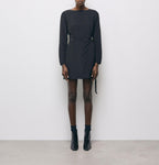 Straight Silk Dress - Black - Women