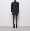 Robe Droite En Soie - Noir - Femme