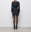 Robe Droite En Soie - Noir - Femme