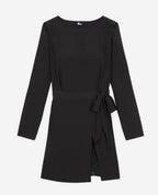 Straight Silk Dress - Black - Women