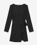 Robe Droite En Soie - Noir - Femme