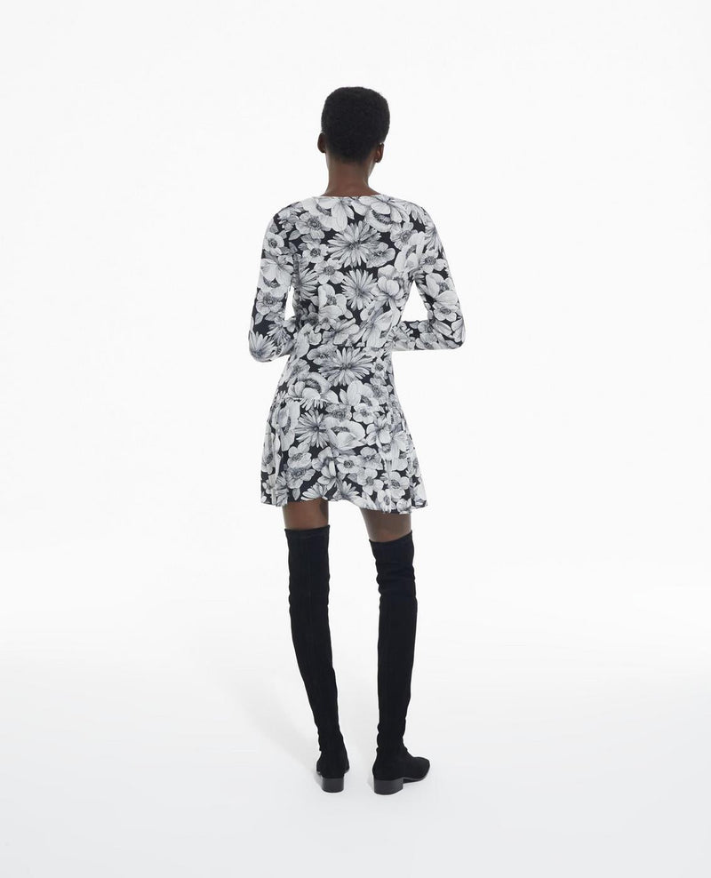 Robe Droite En Soie - Noir - Femme