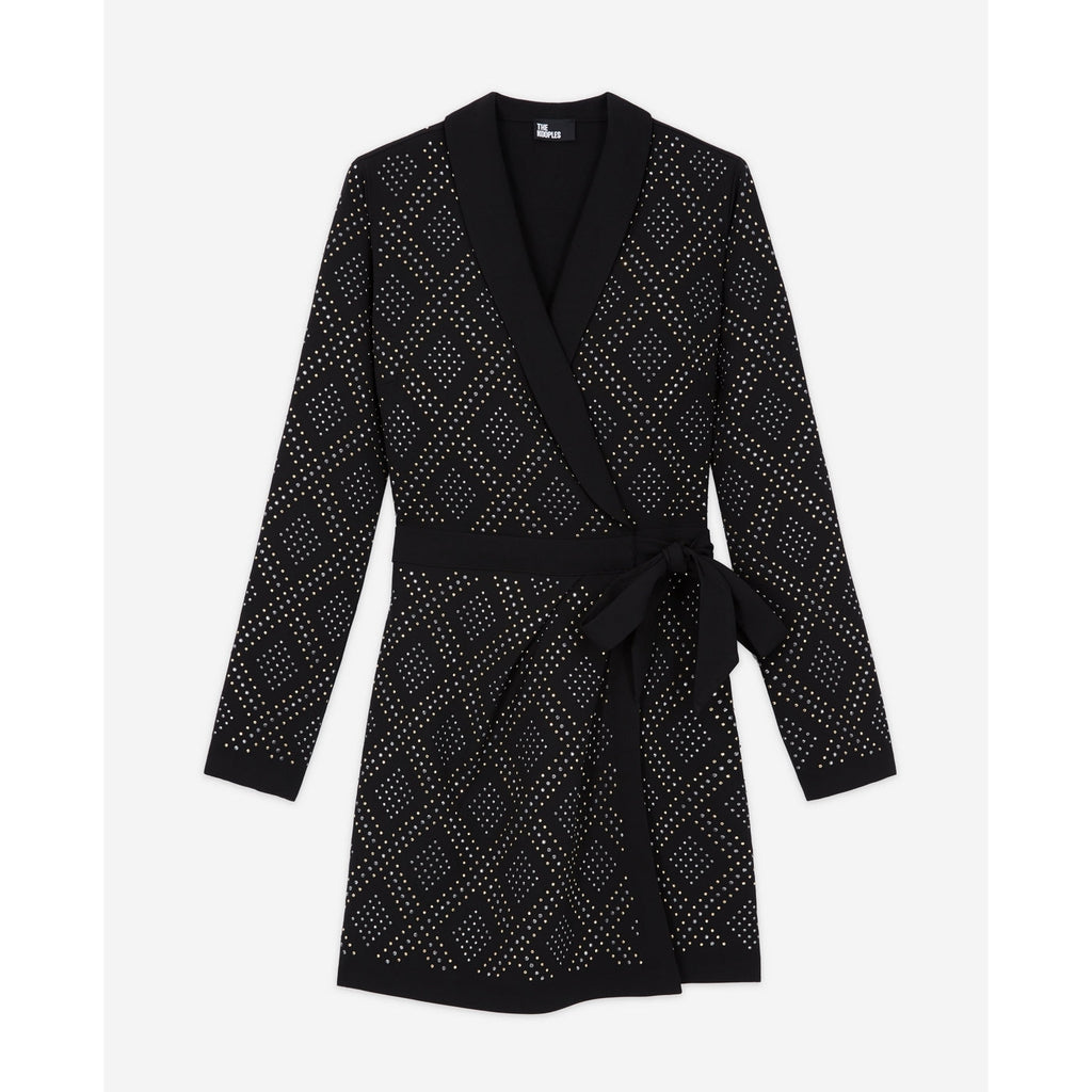 Wrap Dress - Black - Women