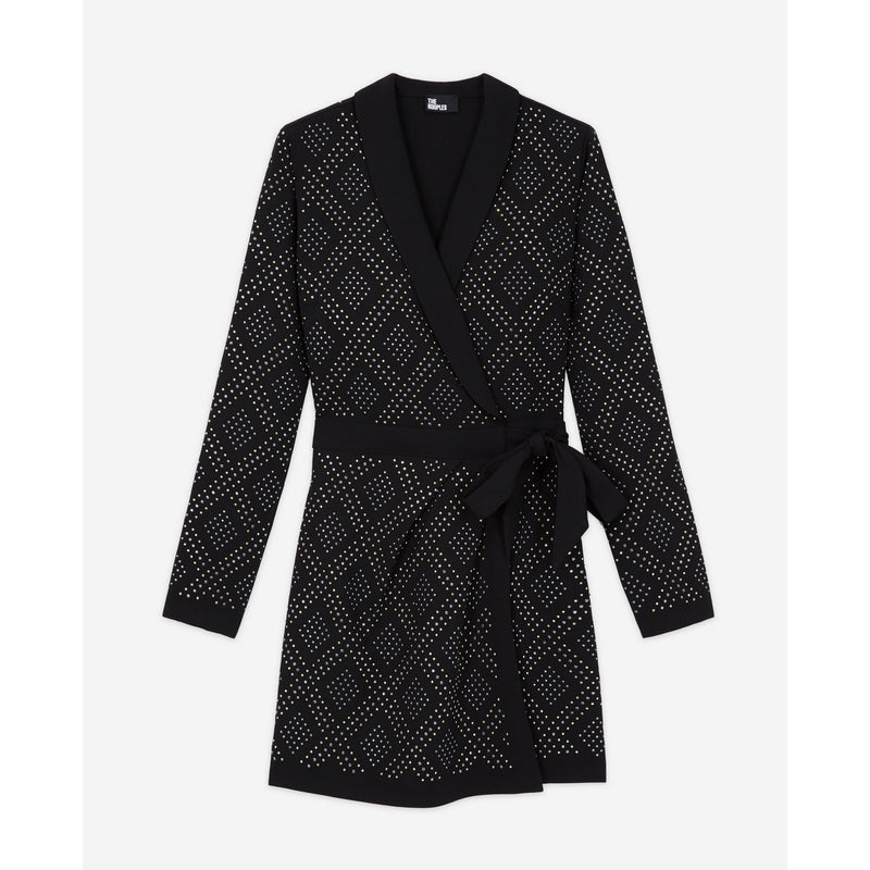 Wrap Dress - Black - Women