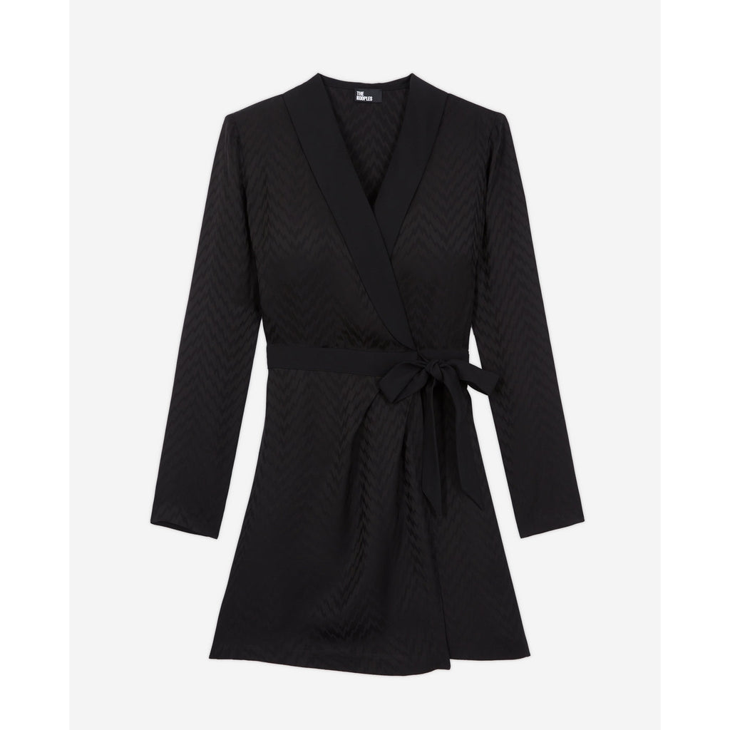 Wrap Dress - Black - Women