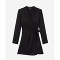 Wrap Dress - Black - Women