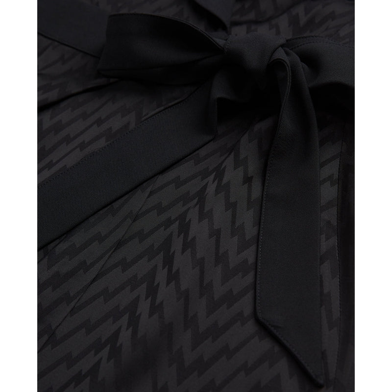 Vestido cruzado - Negro - Mujer