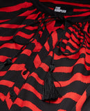 Robe Longue - Rouge Et Noir - Femme