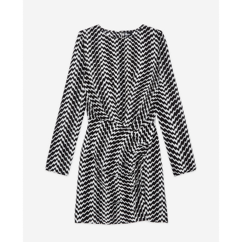 Robe Fourreau - Noir Et Blanc - Femme