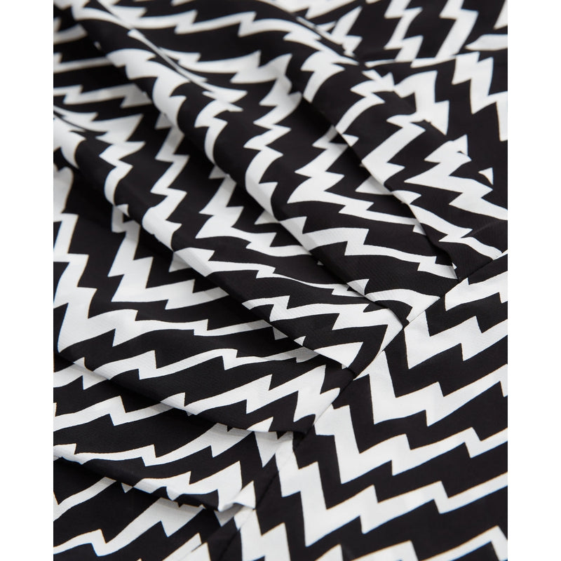 Robe Fourreau - Noir Et Blanc - Femme