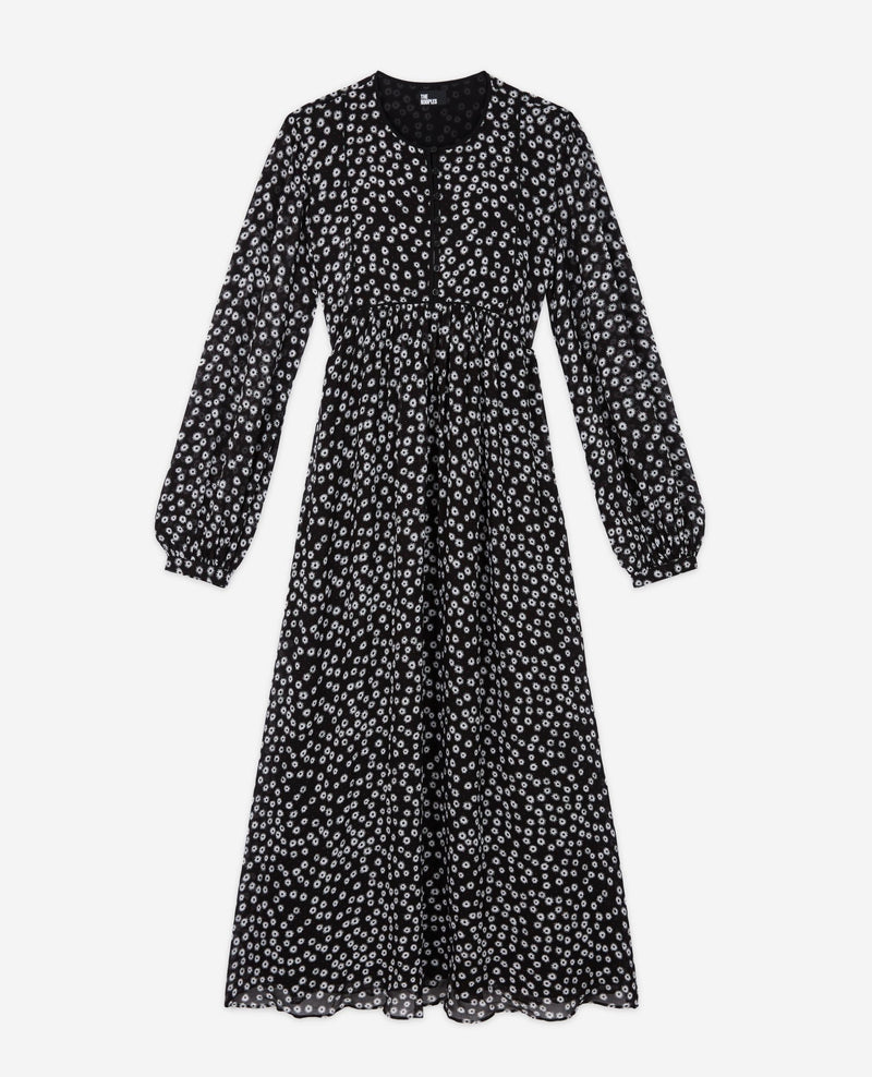 Robe Longue - Noir Et Blanc - Femme