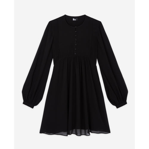 The Kooples - Robe Courte Manches Longues Avec Galons - Femme