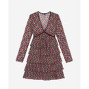 Vestido volantes - Multicolor - Mujer