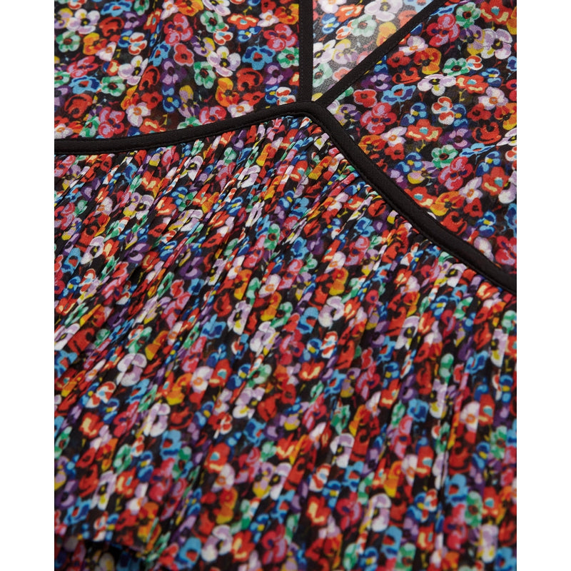 Vestido volantes - Multicolor - Mujer