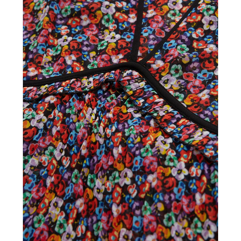 Vestido plisado - Multicolor - Mujer