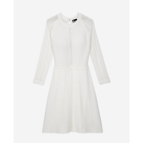 Vestido skater - Blanco - Mujer