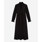 Long Silk Dress - Black - Women