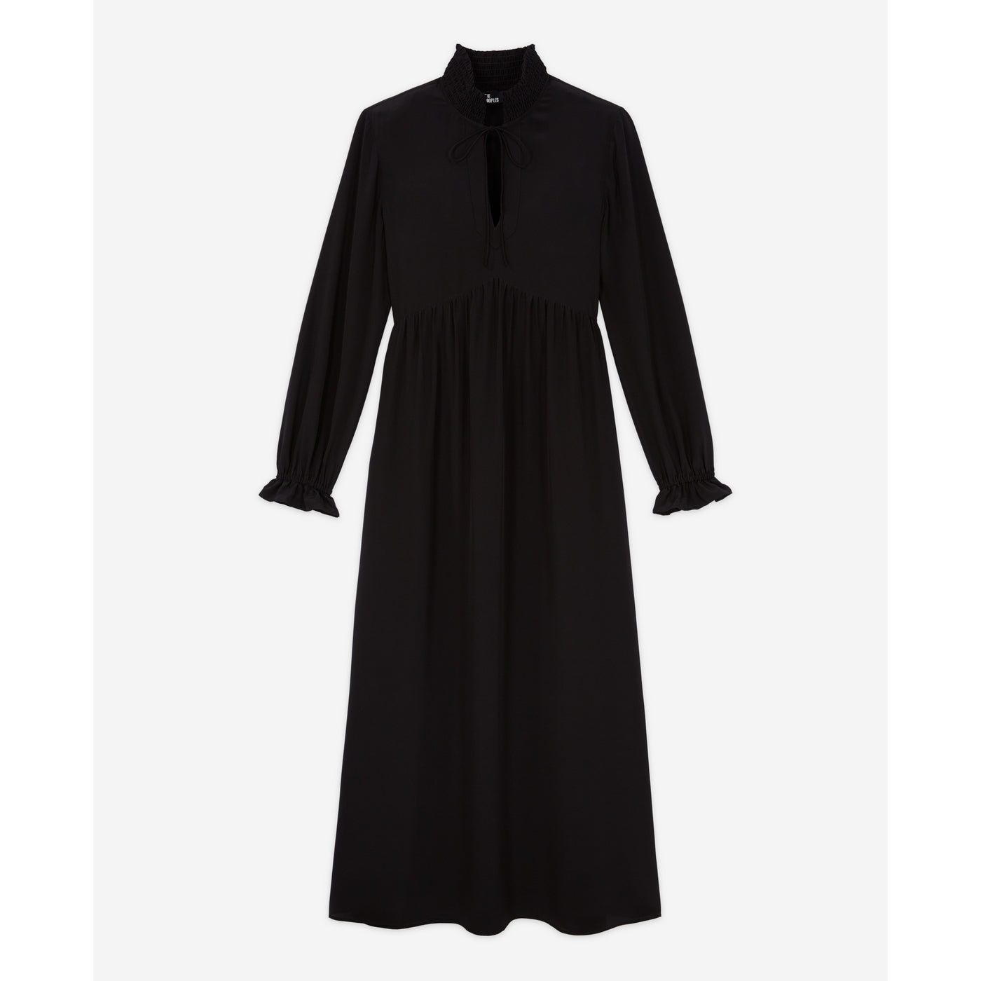 Long Silk Dress - Black - Women