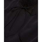 Long Silk Dress - Black - Women