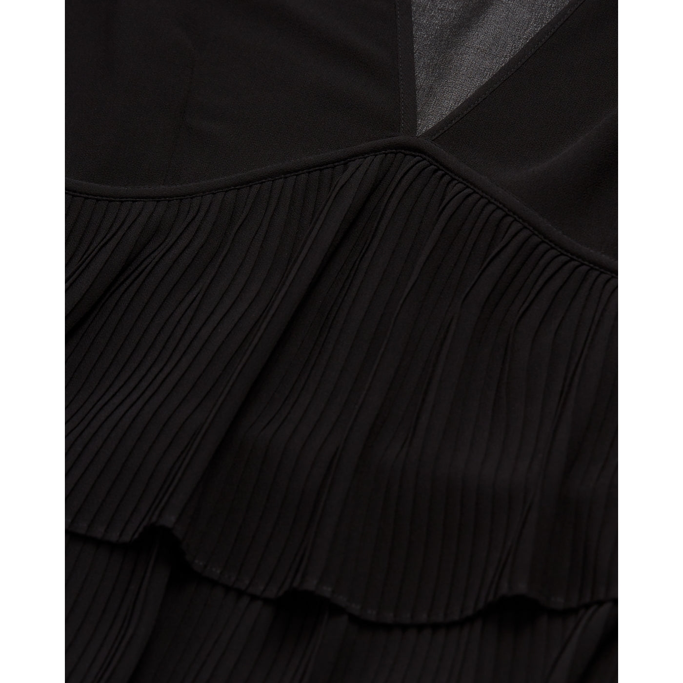 Vestido volantes - Negro - Mujer