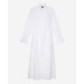 Long English Embroidery Dress - White - Women