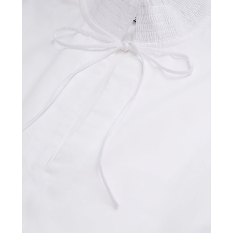 Robe Longue En Broderie Anglaise - Blanc - Femme