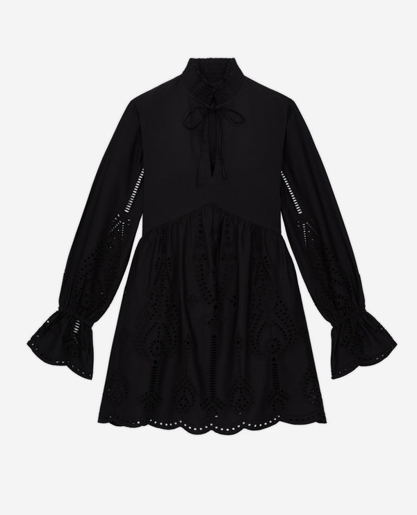 Long Sleeve Dress - Black - Women