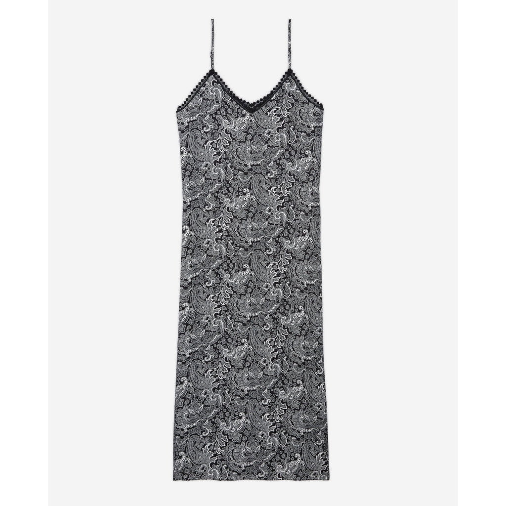 The Kooples - Robe Longue - Noir Et Blanc - Femme