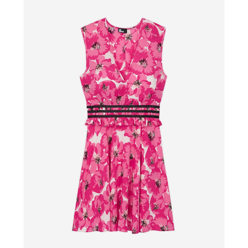 Vestido skater de seda - Rosa - Mujer