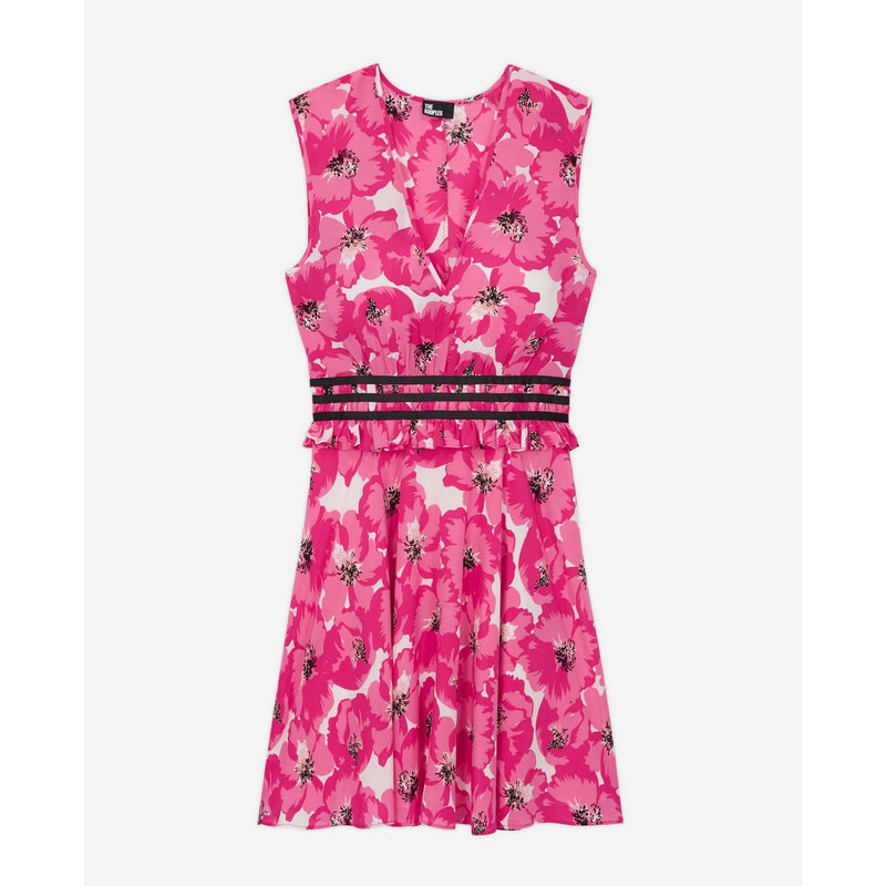Vestido skater de seda - Rosa - Mujer