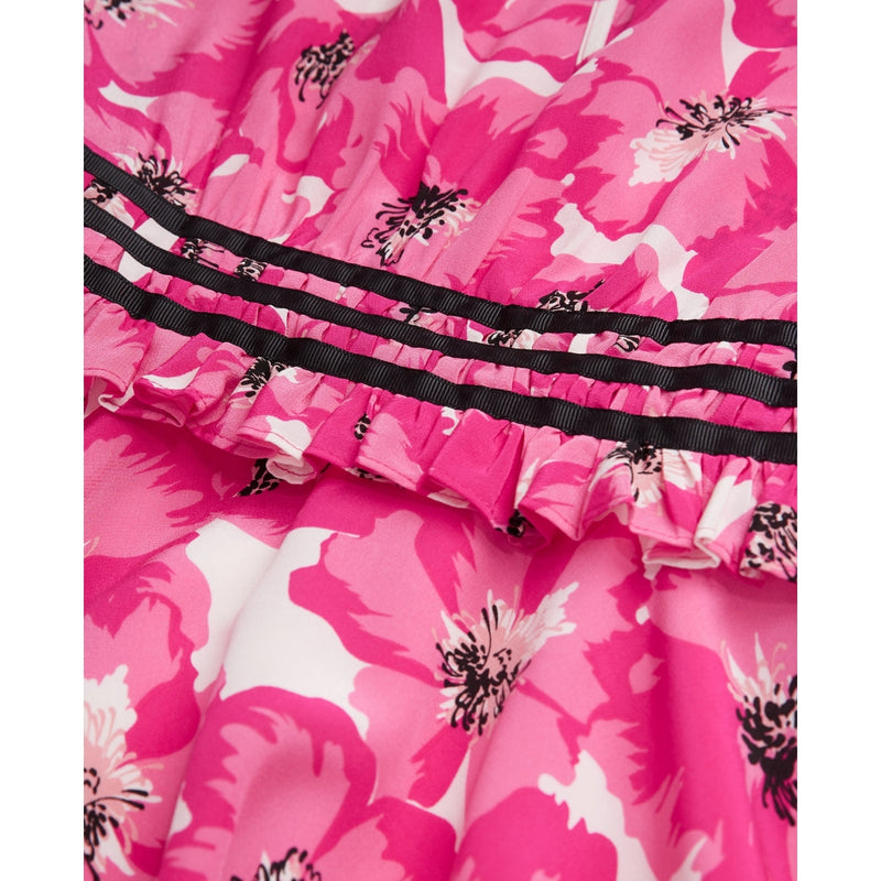 Vestido skater de seda - Rosa - Mujer