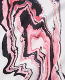 Vestido largo - Blanco y rosa - Mujer